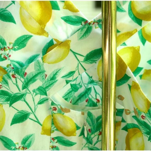 ELLE Lemon Fit and Flare Cotton Sundress - Picture 6 of 9